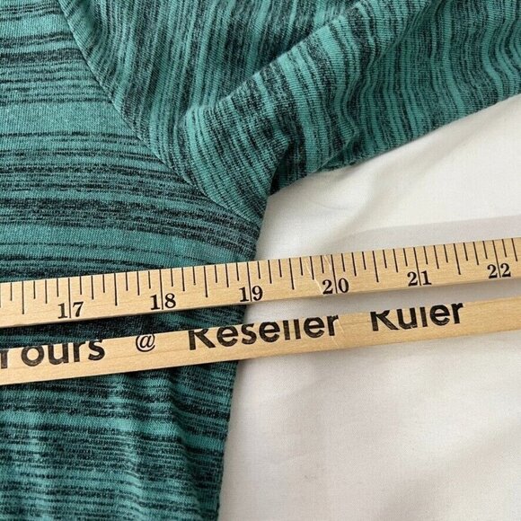 Toad&Co Green Striped Long-Sleeve Tunic Shirt Women’s L, Casual Round-Neck Top - Picture 8 of 9